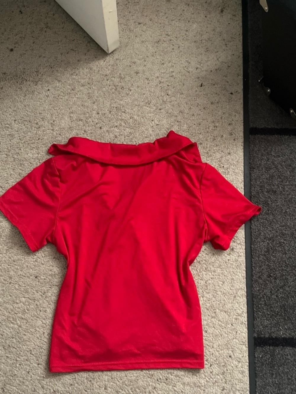 Kohl's Red Women's Short-Sleeve Button Polo - Picture 2 of 2
